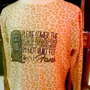 Womens Leopard Crew neck sweater -made to order… I have small-xxl